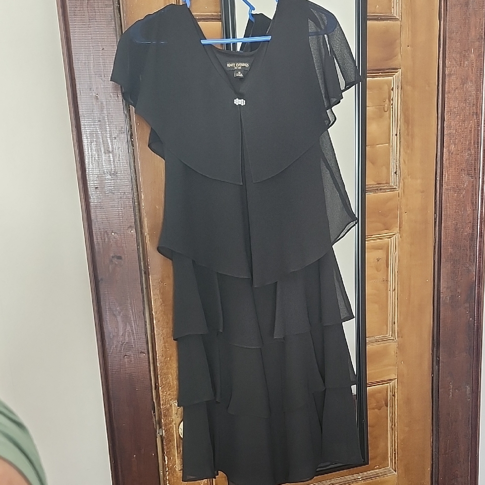Black Layered Midi Dress